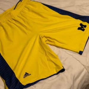 University of Michigan adidas basketball shorts